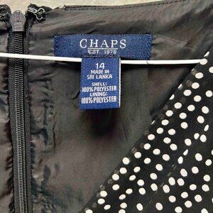 Chaps Dress. Polka Dot polyster dress.
